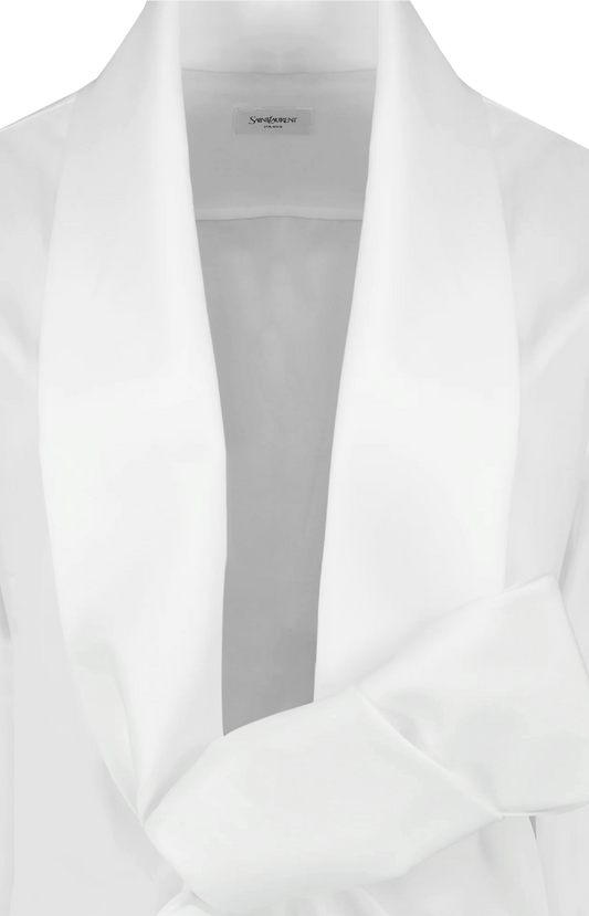 Saint Laurent Lavallière Shirt in Cotton Poplin