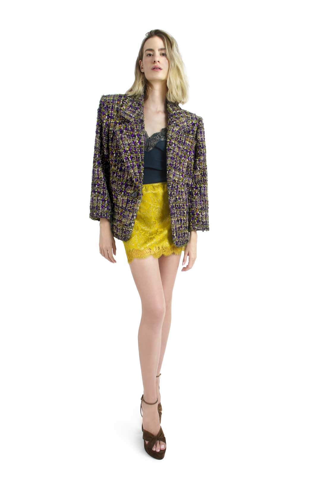 Single-Breasted Jacket in Tweed