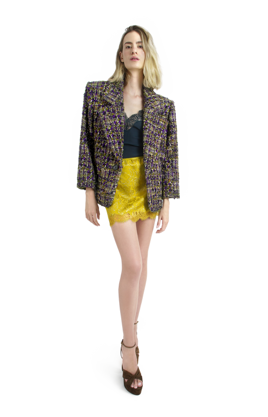 Single-Breasted Jacket in Tweed