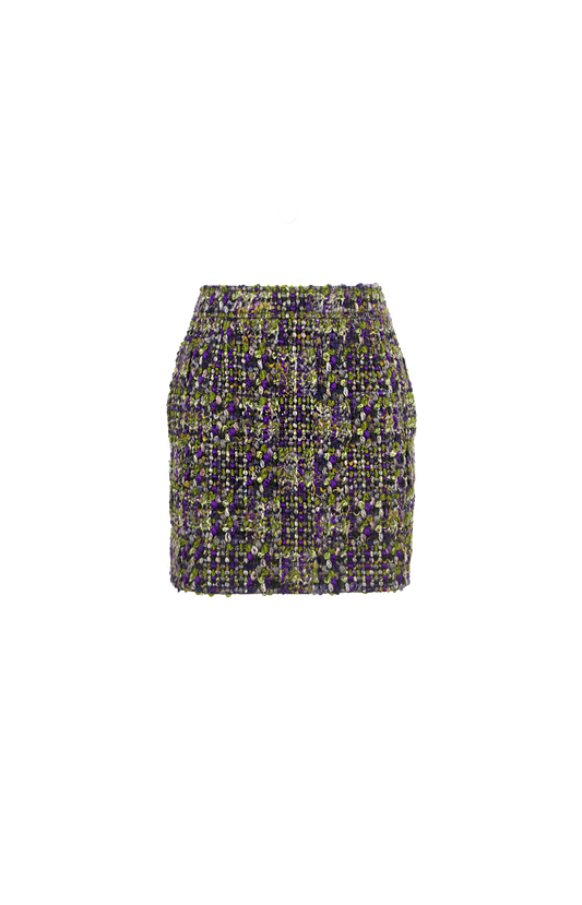 Wool-Blend Tweed Skirt
