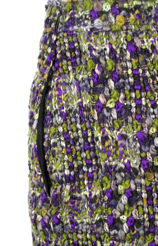Wool-Blend Tweed Skirt
