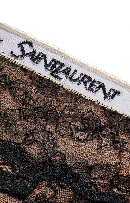 Saint Laurent Lace Slip Dress in Black — product photo 2
