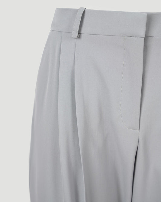 Pleated High-Rise Wool Pants