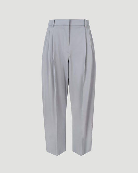 Pleated High-Rise Wool Pants