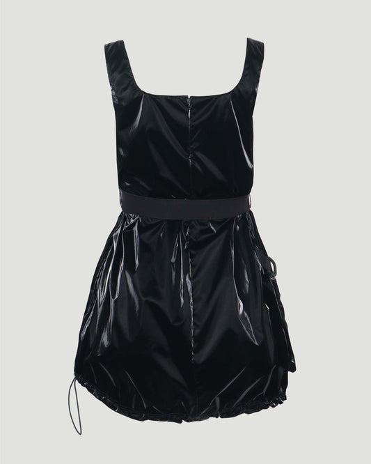 Belted Mini Dress In Black