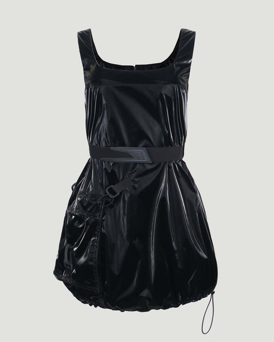 Belted Mini Dress In Black