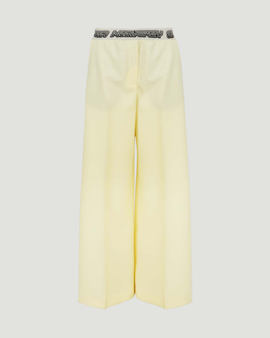 Logo Tape Trousers In Yellow