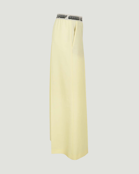 Logo Tape Trousers In Yellow