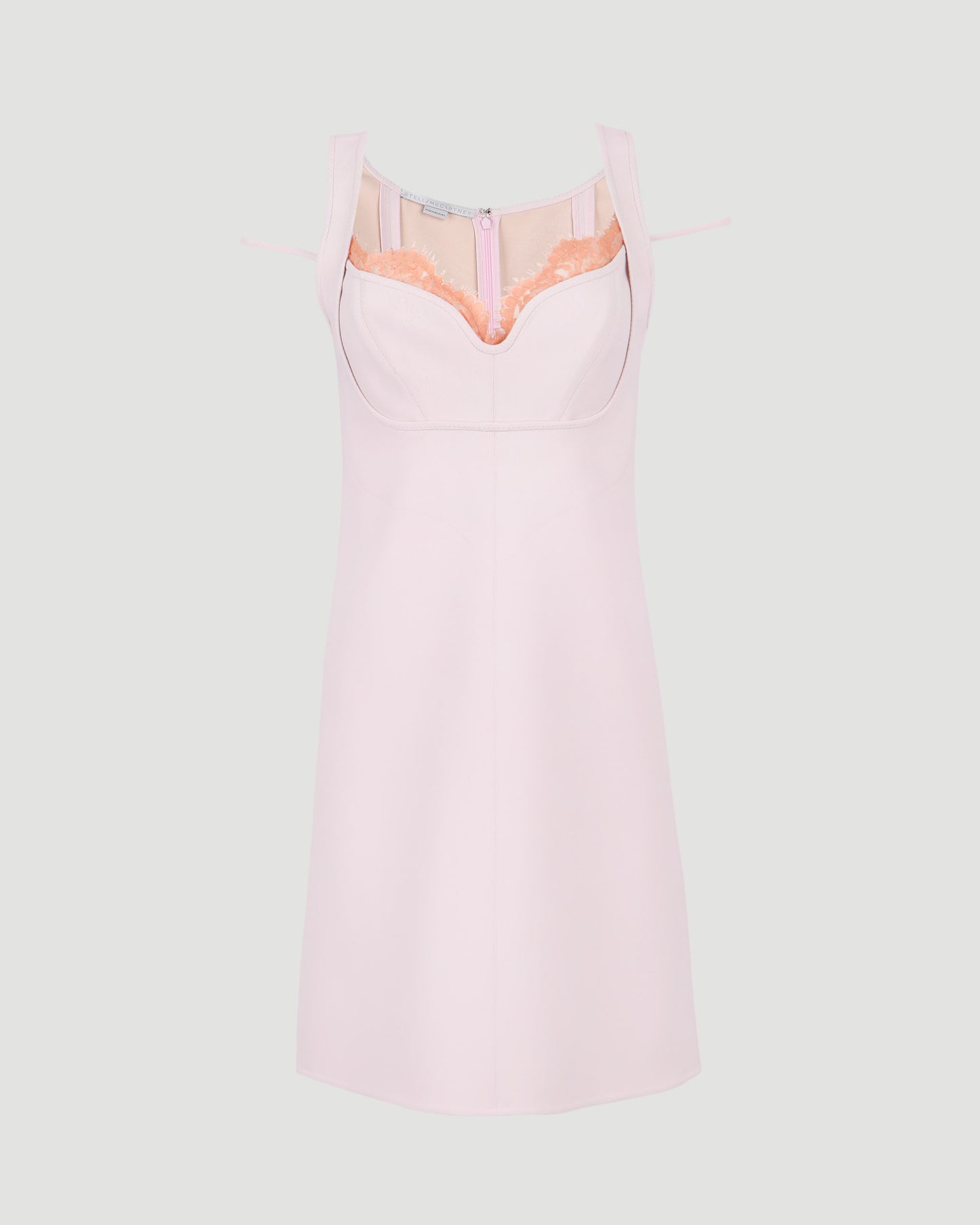 Lace-trim mini dress