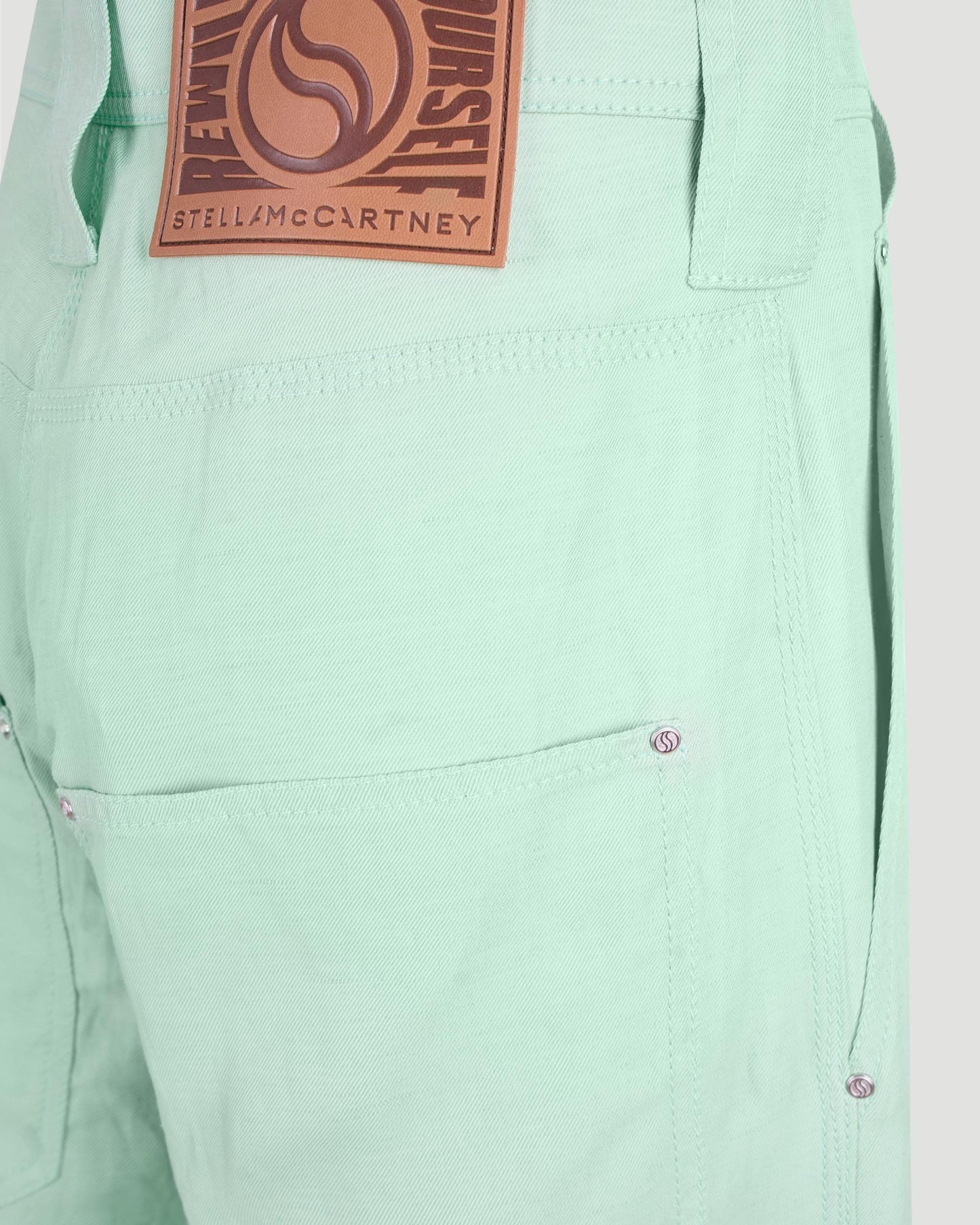 WIDE LEG TROUSERS IN FLUO MINT