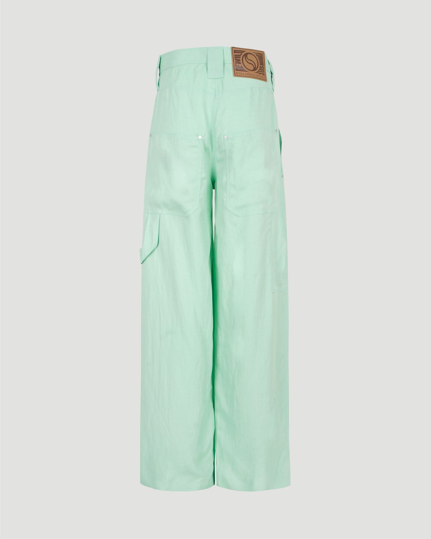 WIDE LEG TROUSERS IN FLUO MINT