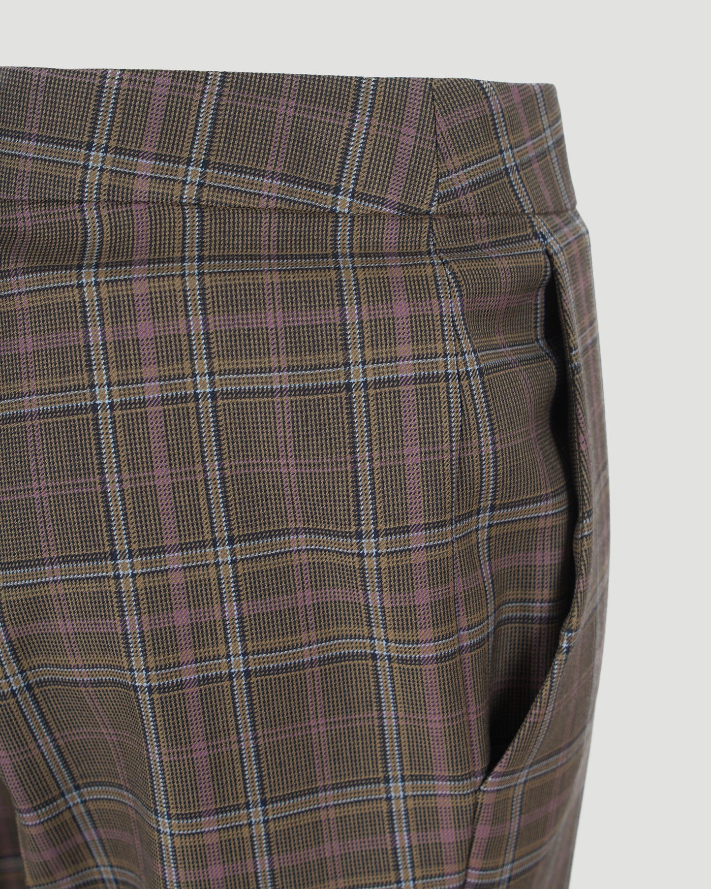 WOOL TROUSERS IN CHECK PRINT