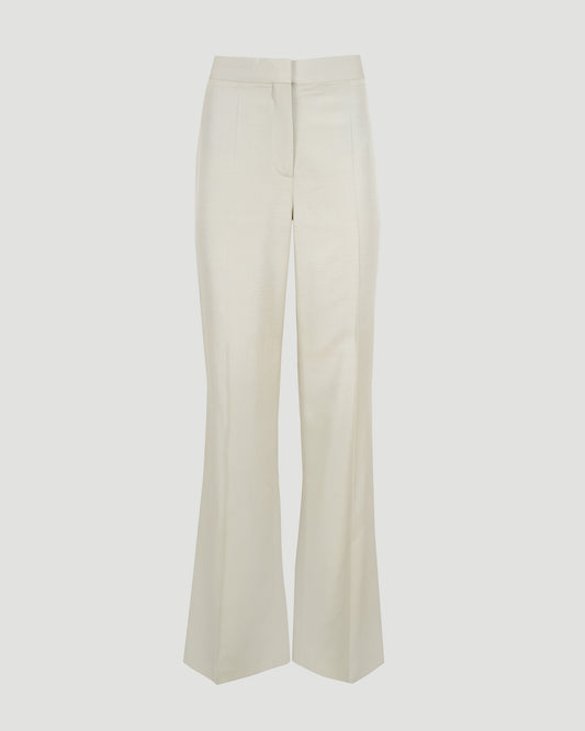 Flared Pants in Light Beige