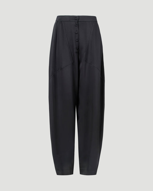 BALLOON-LEG SATIN TROUSERS