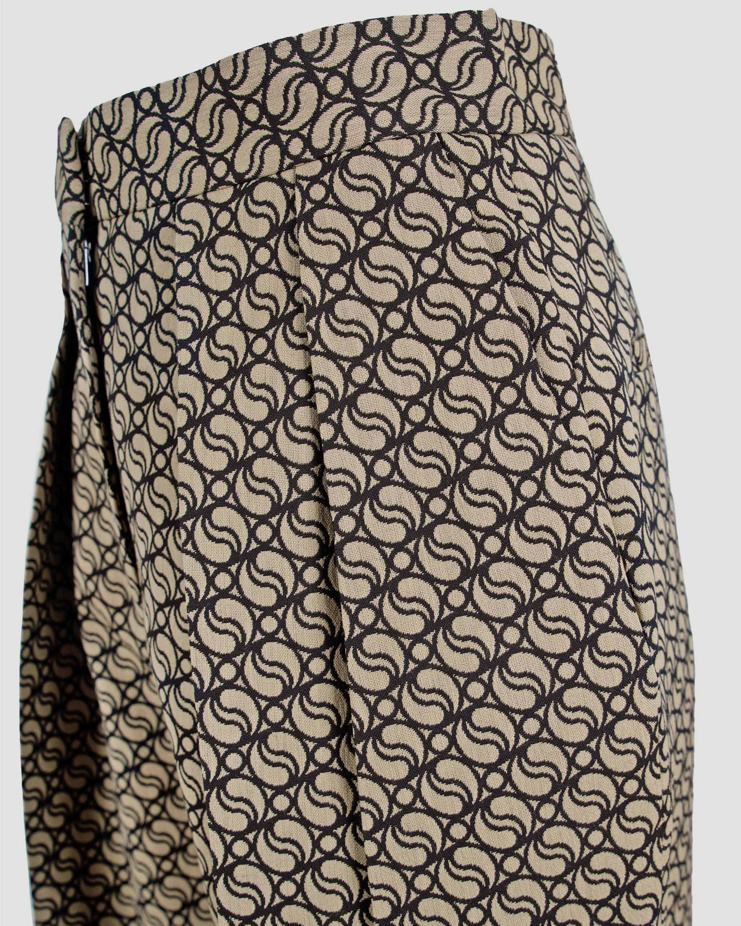 S-Wave Pleat Front Straight Leg Trousers