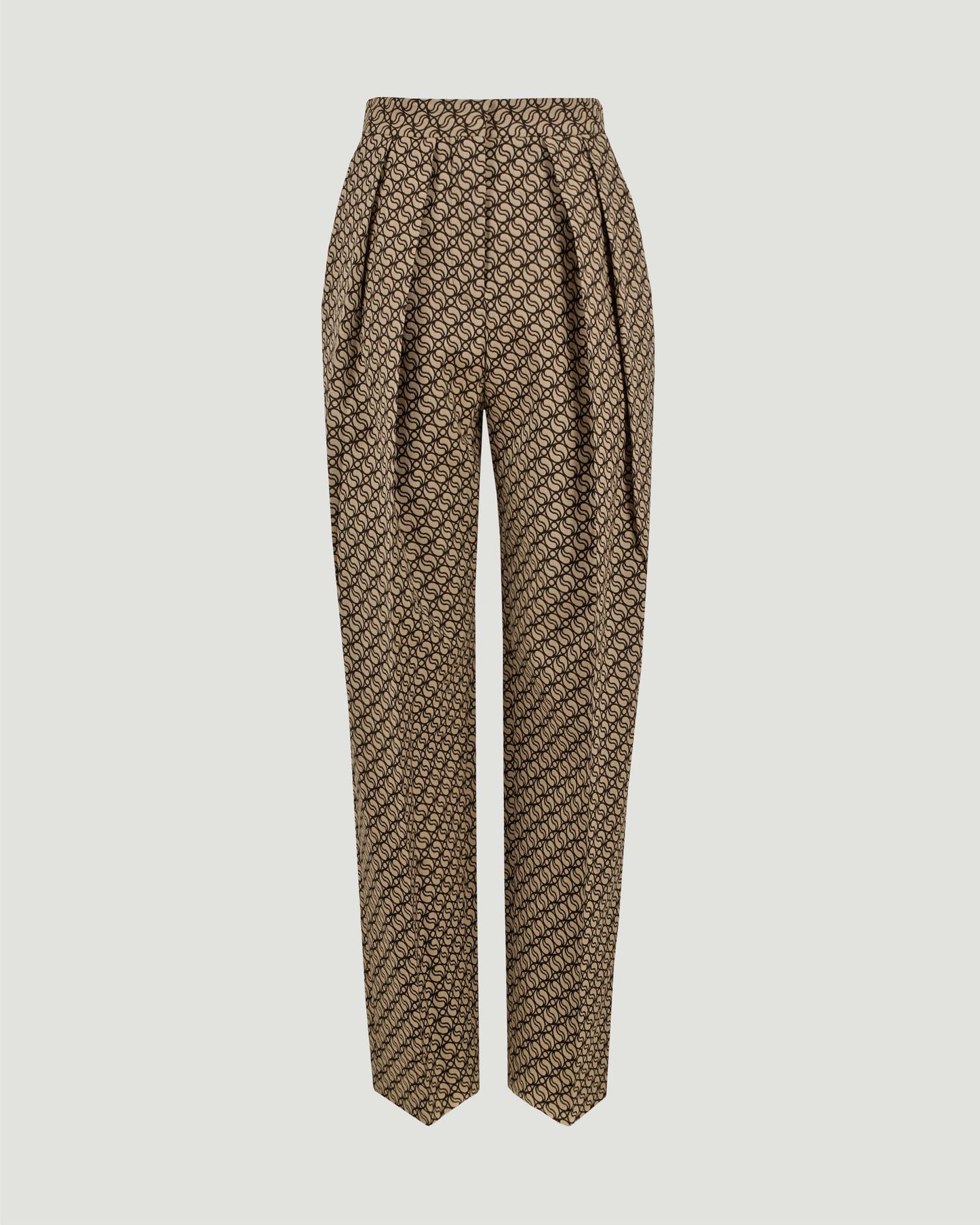 S-Wave Pleat Front Straight Leg Trousers