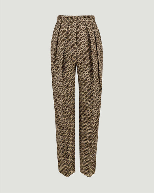 S-Wave Pleat Front Straight Leg Trousers