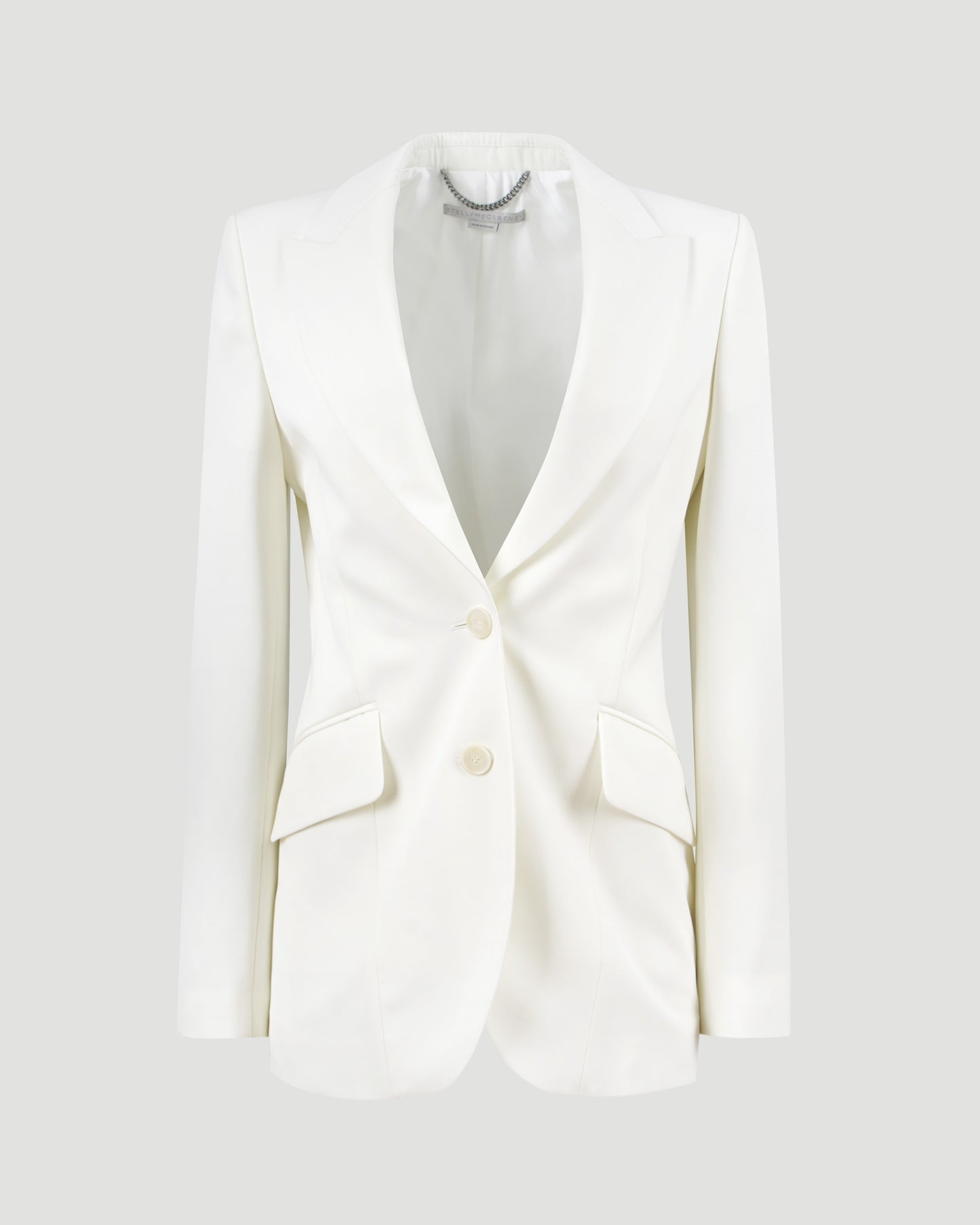 Single-Breasted Blazer in Cream