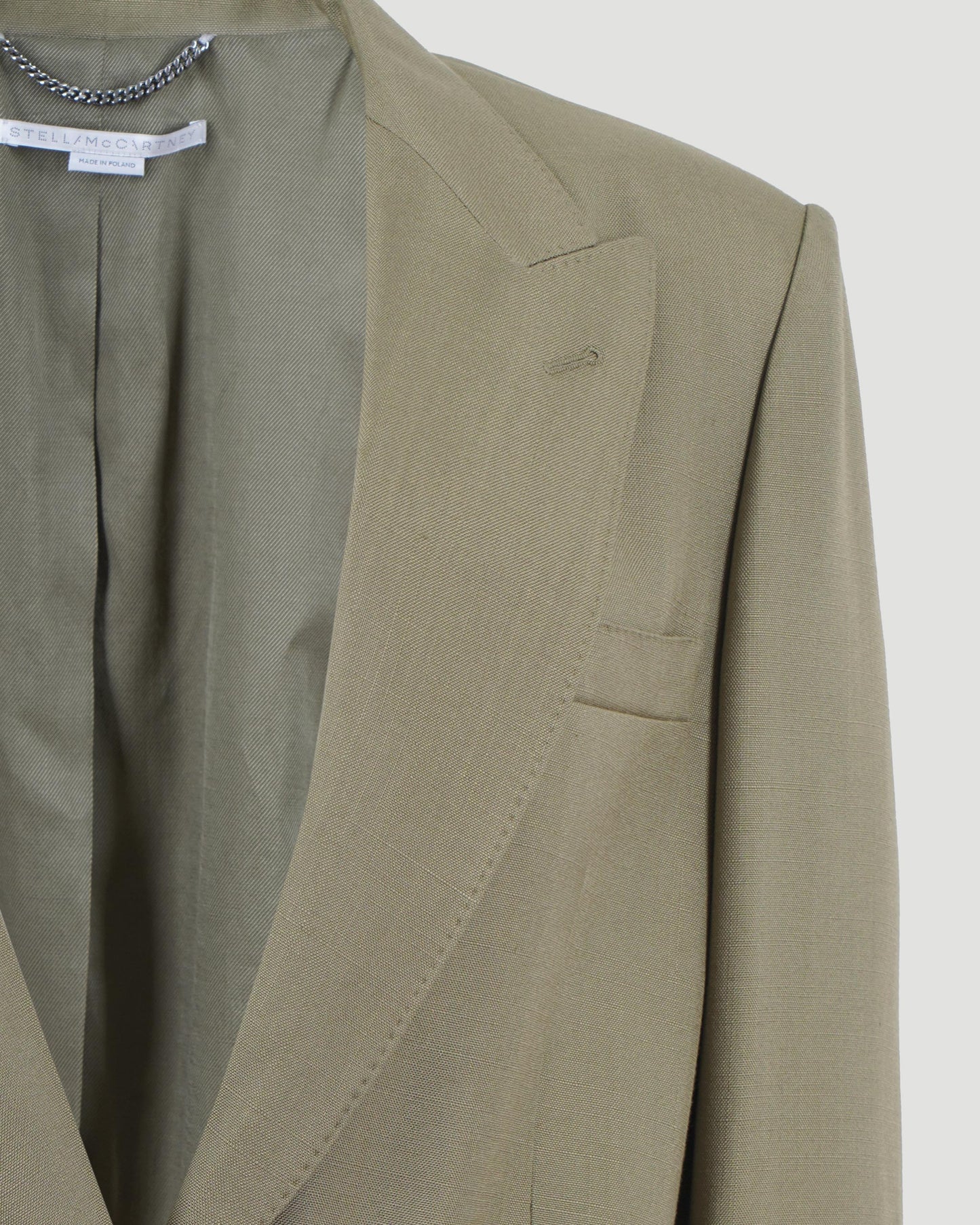 Single-Breasted Blazer in olive beige