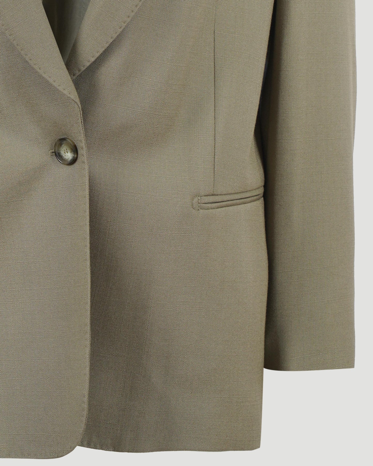 Single-Breasted Blazer in olive beige