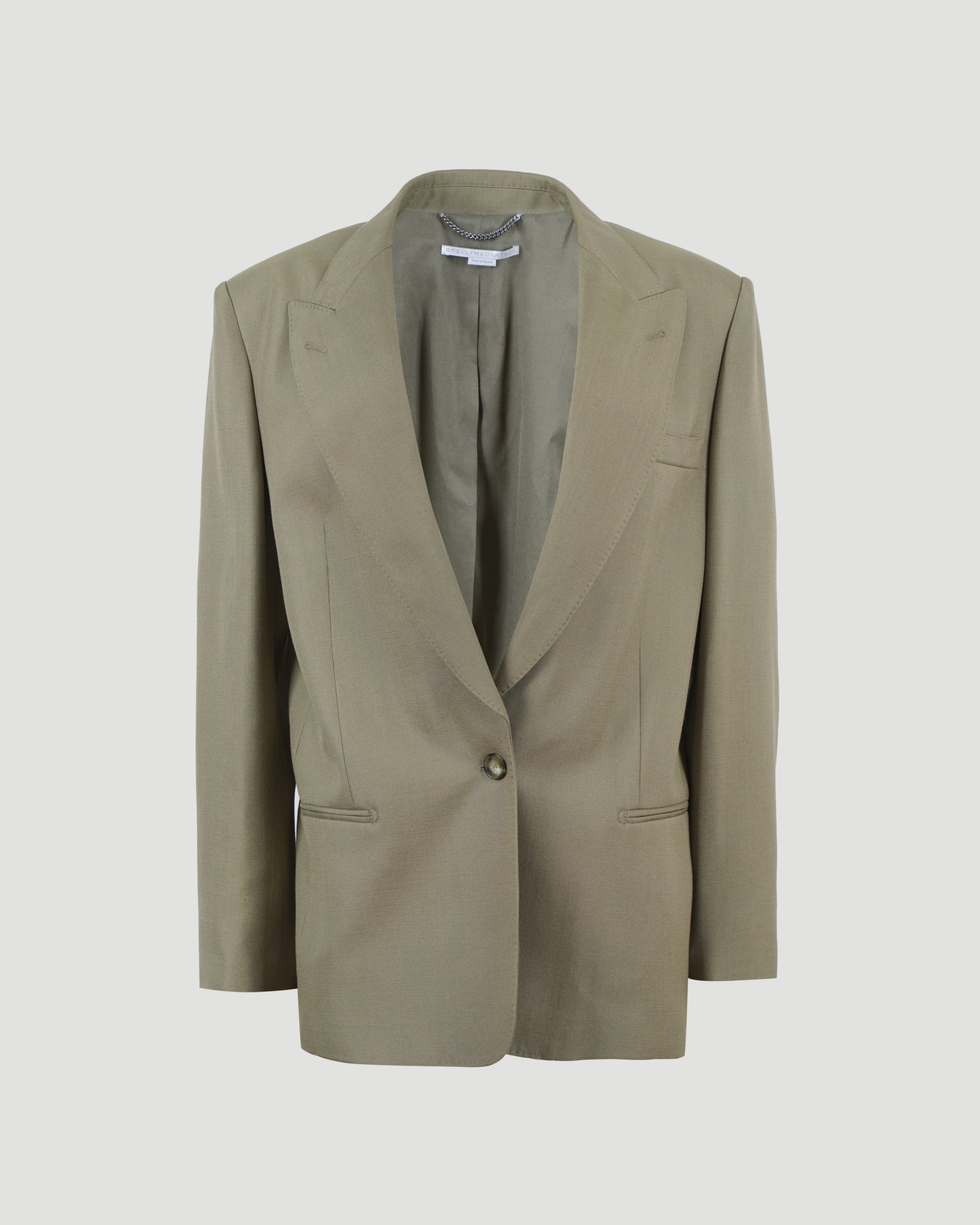 Single-Breasted Blazer in olive beige