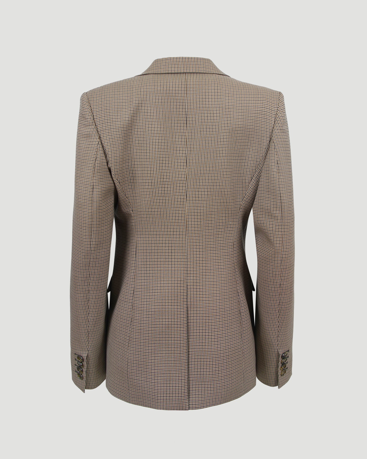 Oversized Houndstooth Single-Breasted Blazer