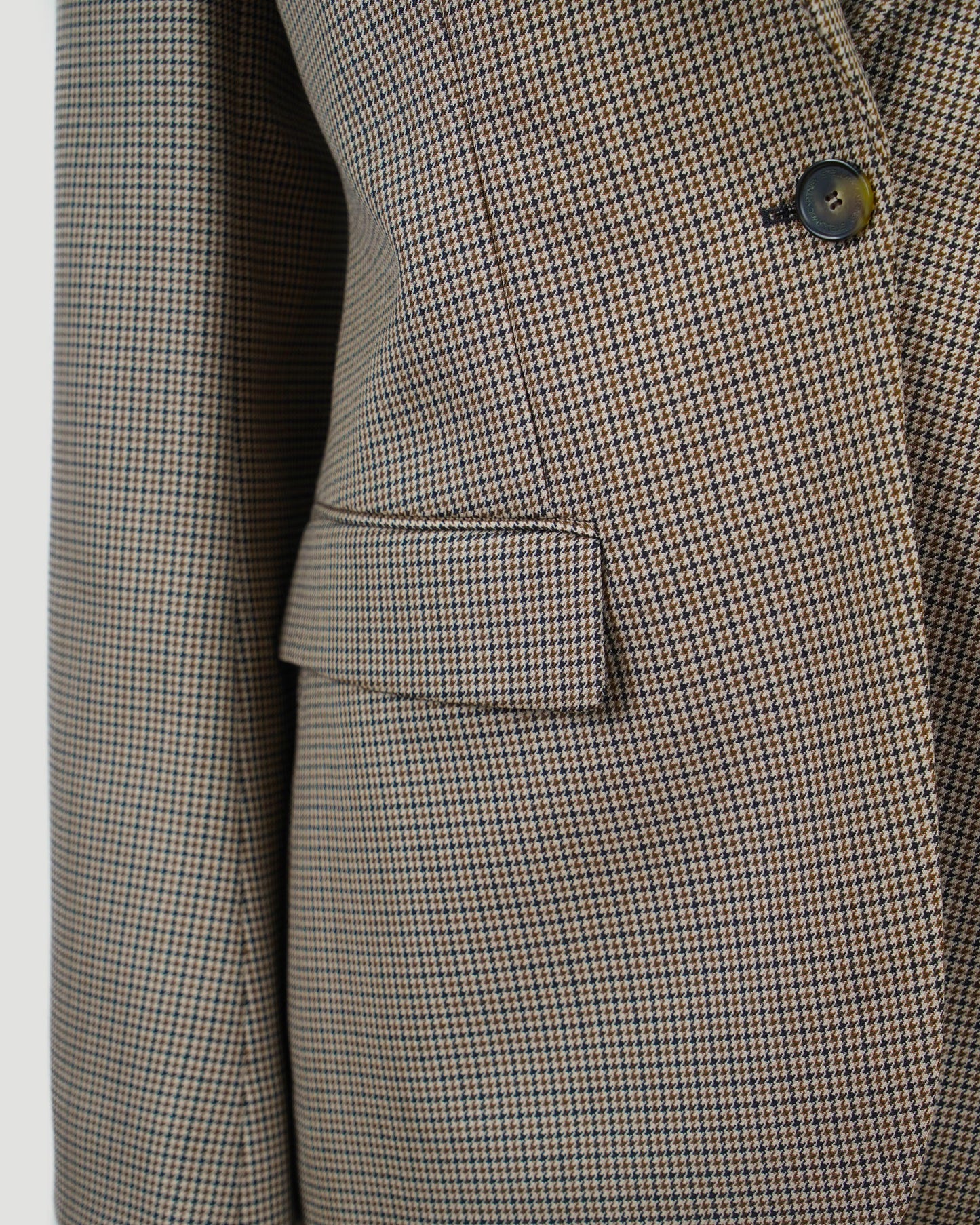 Oversized Houndstooth Single-Breasted Blazer