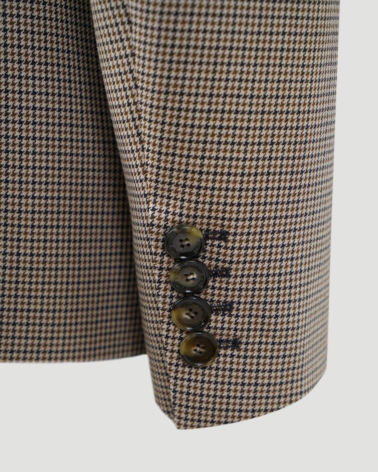 Oversized Houndstooth Single-Breasted Blazer
