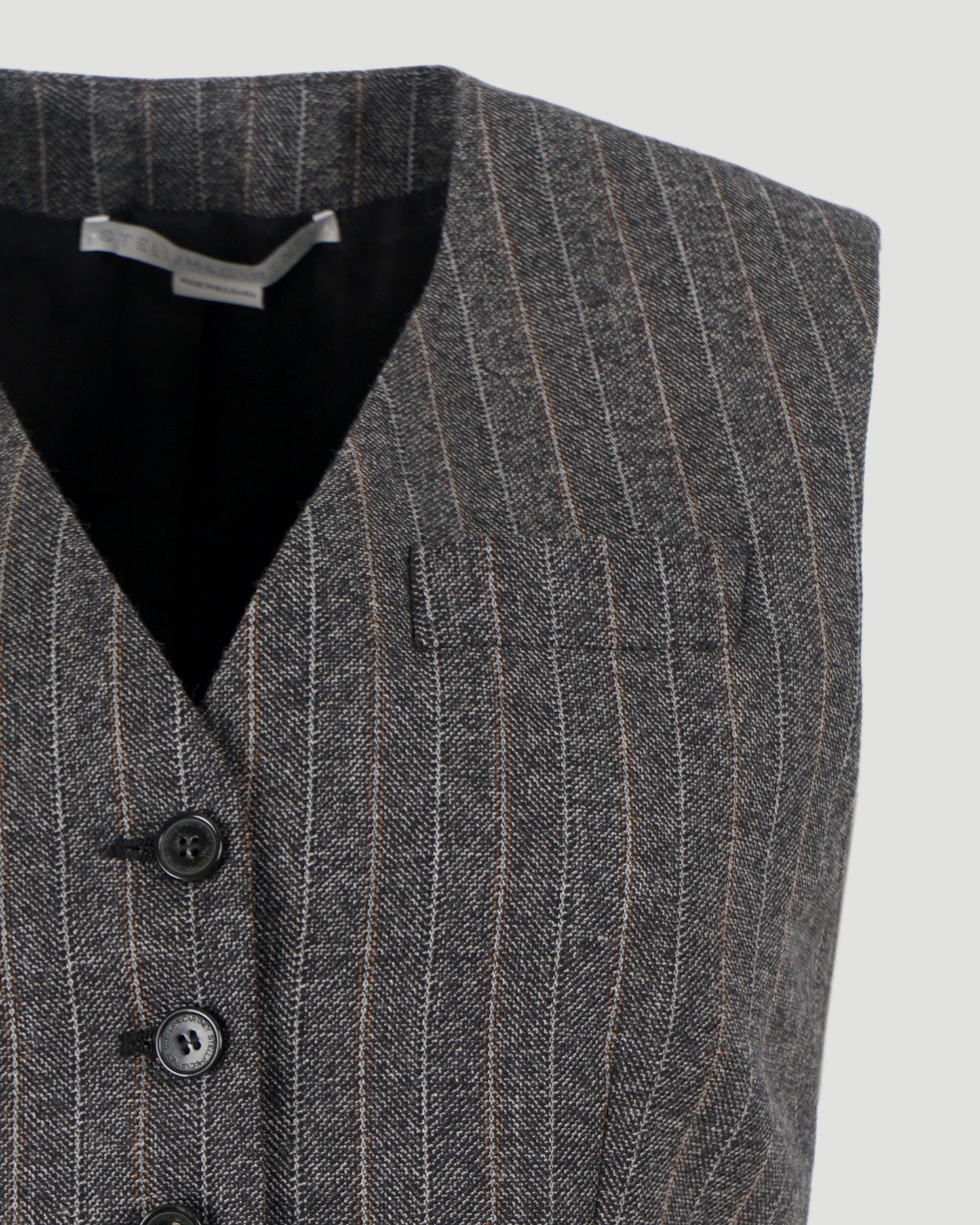 Pinstripe Cropped Waistcoat