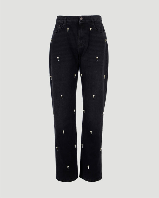 PEARL EMBROIDERY JEANS
