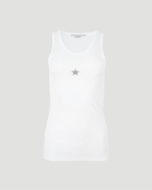 STAR TANK TOP IN WHITE