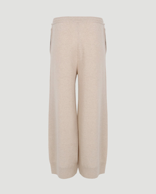CASHMERE TROUSERS IN OAT