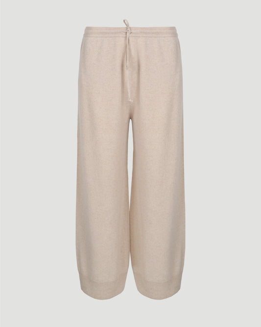 CASHMERE TROUSERS IN OAT