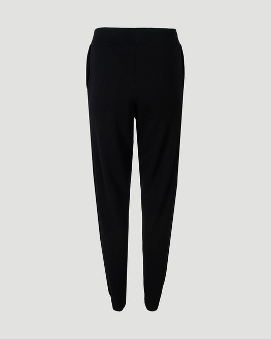 MERINO KNIT TROUSERS IN BLACK