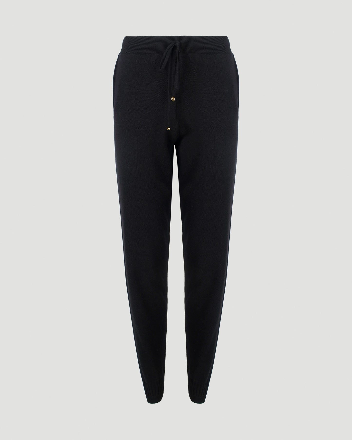 MERINO KNIT TROUSERS IN BLACK