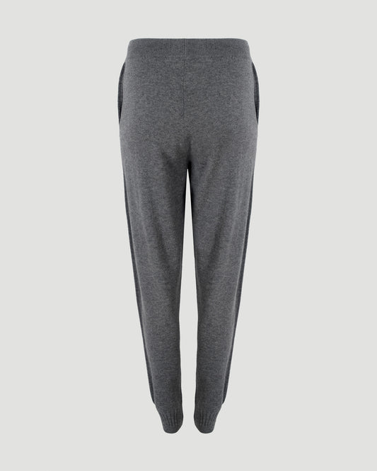 MERINO KNIT TROUSERS IN GREY