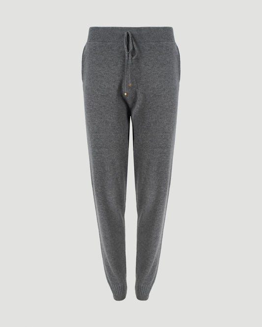 MERINO KNIT TROUSERS IN GREY