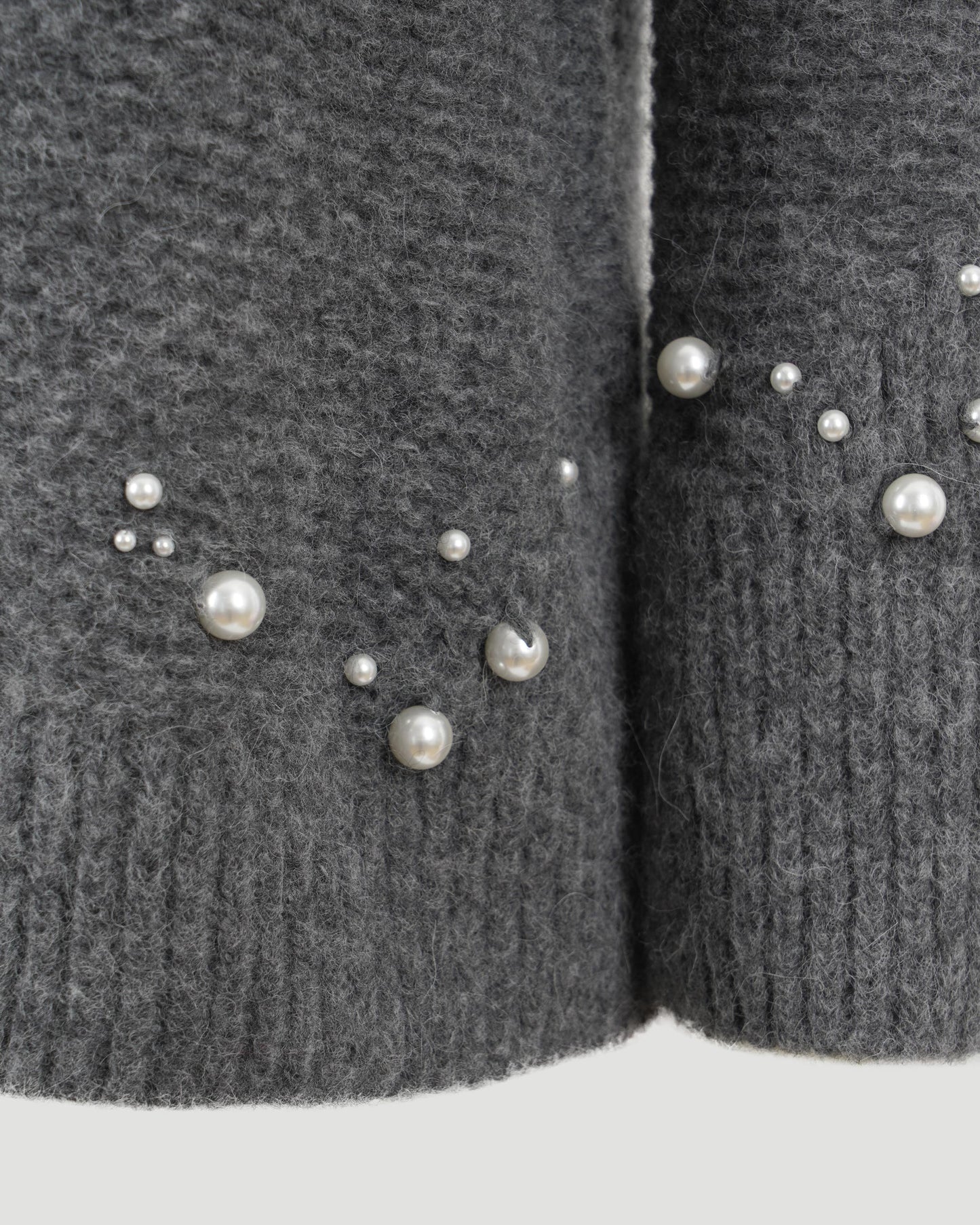 Pearl Embroidery Oversized Jumper