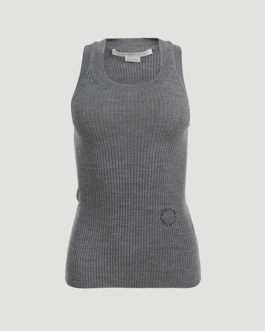 Light Wool Tank Top in Grey