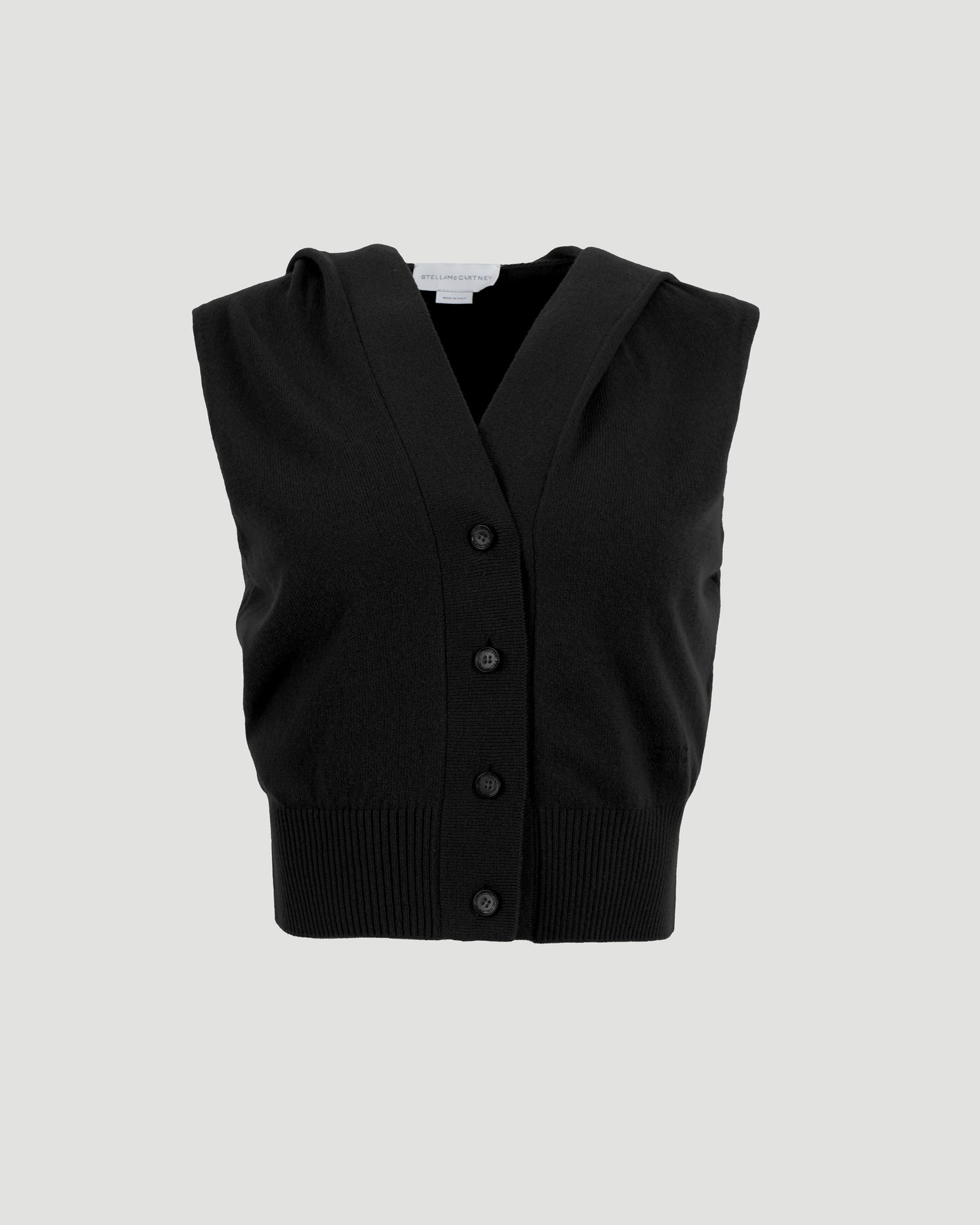 Cosy Knit Hood Top in Black