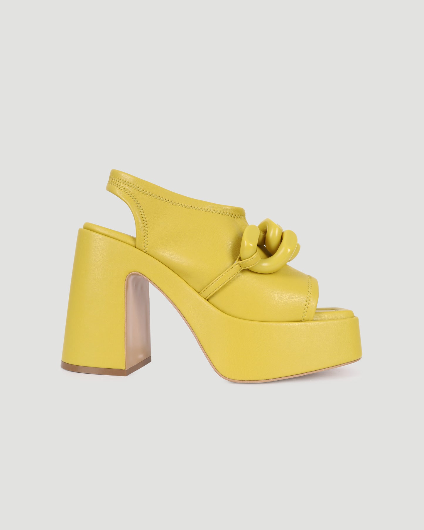 Skyla Chain Platform Sandals in  Lime green