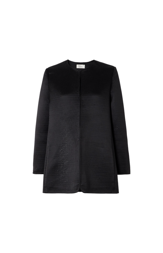 Iben Topstitched Silk-Satin Jacket