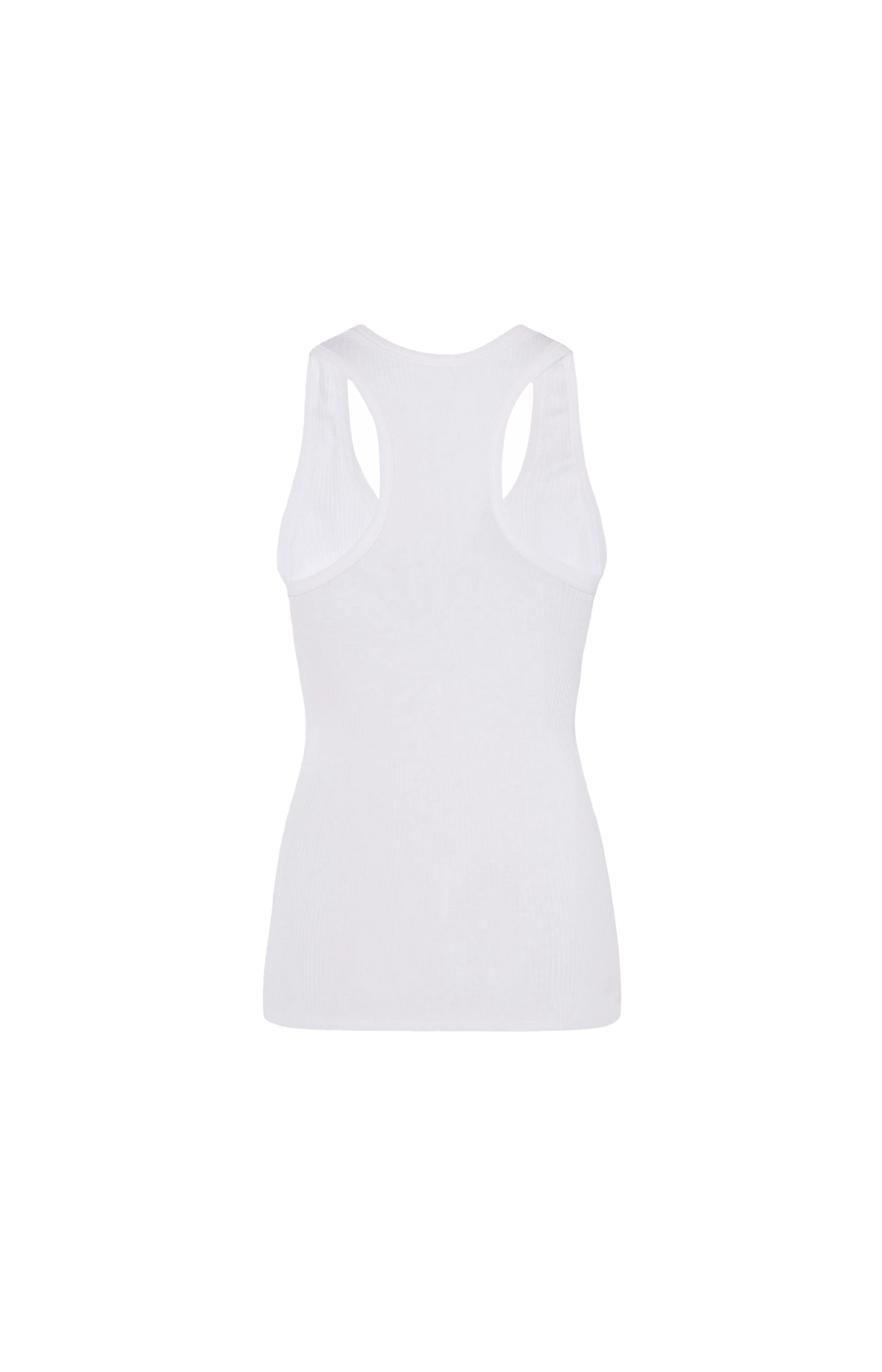 Cendrea Cotton Tank Top in White
