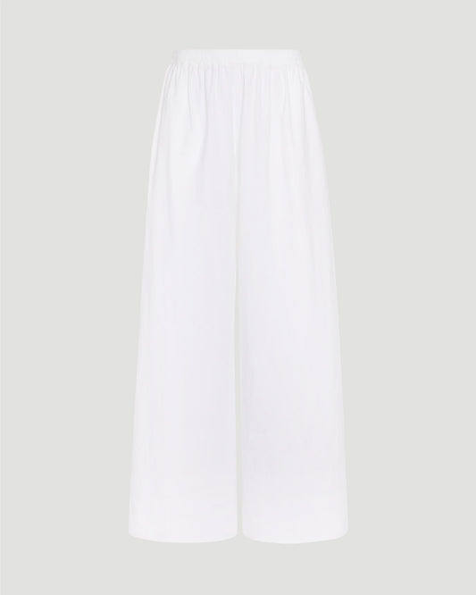 WIDE LEG COTTON PANTS