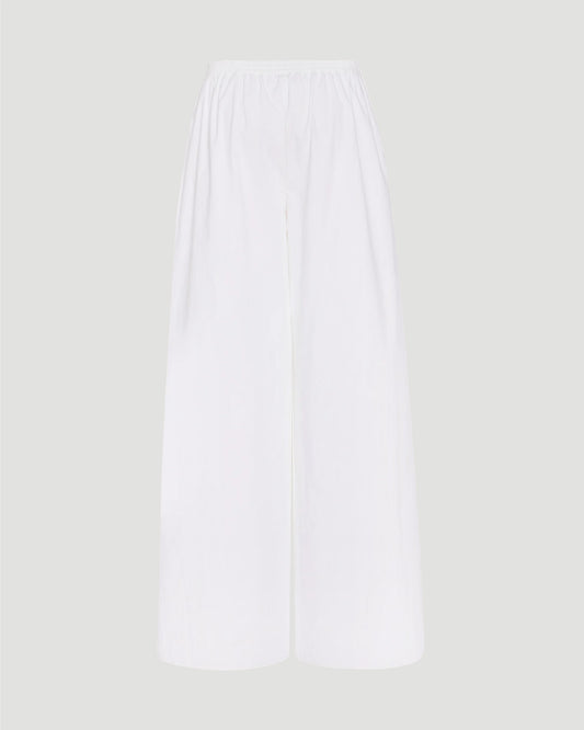 WIDE LEG COTTON PANTS