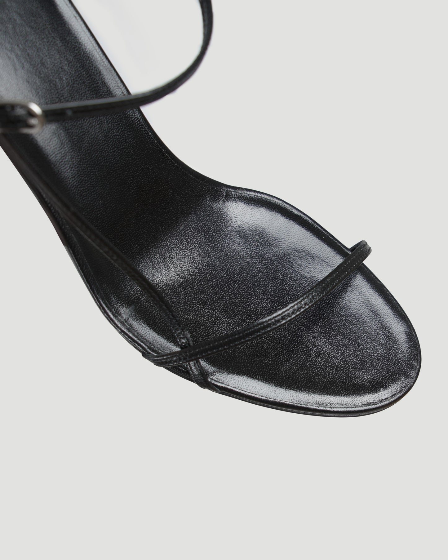 Black Bare Heeled Sandals