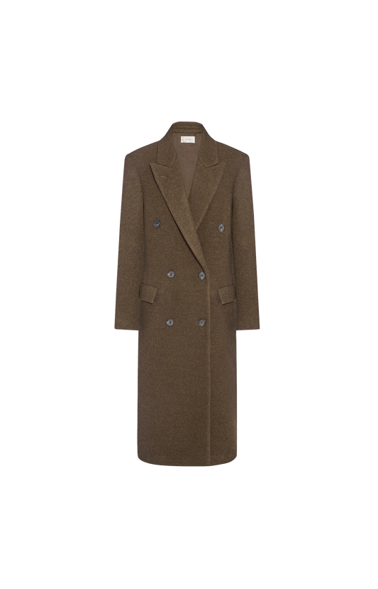 The Row Bamira Coat in Brown — front view
