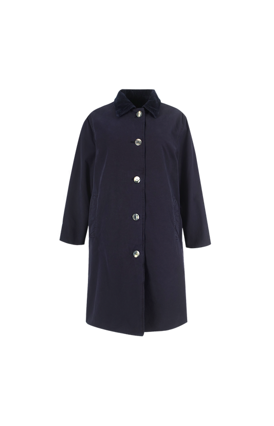 Etoli Reversible Coat in Navy