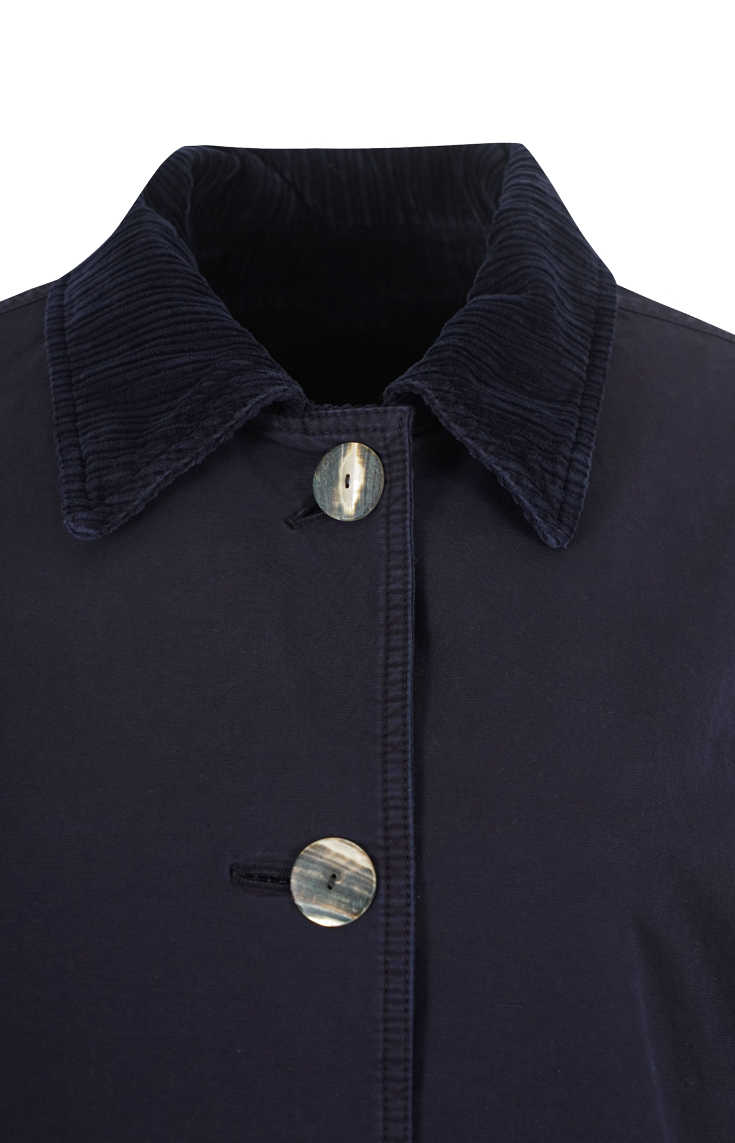 Etoli Reversible Coat in Navy
