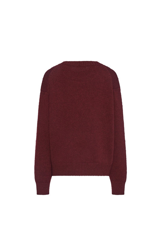 Parth Sweater in Burgundy Melange